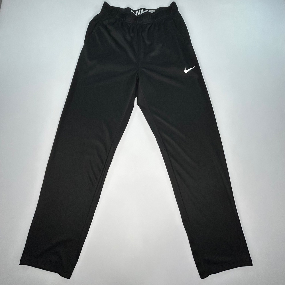 Nike Dri-FIT Mens Training Pants Size S Black Straight Leg Running Athletic